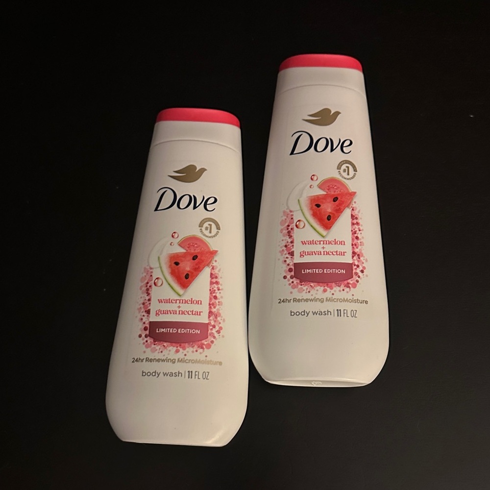 2 Dove Watermelon Guava Nectar Body Wash - Pink & White